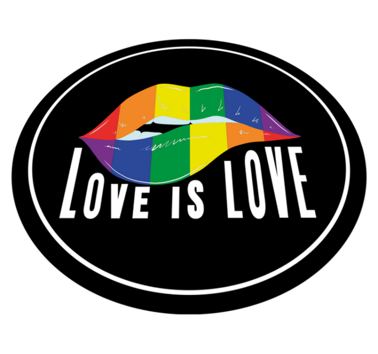 Vinilne prostirke s frazama šareni motiv usana - TenStickers