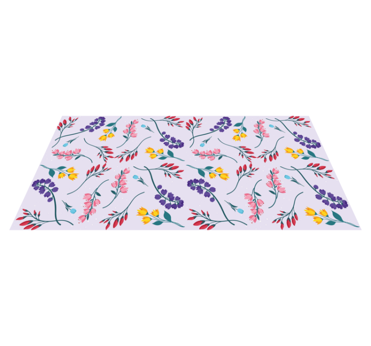 Vinil podovi cvijeće i biljke ljubičasti suptilni uzorak - TenStickers