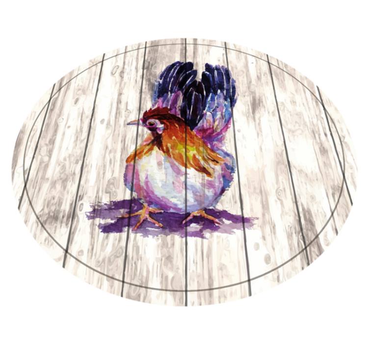 Vinil podovi otisak životinja šarmantna šarena kokoš - TenStickers