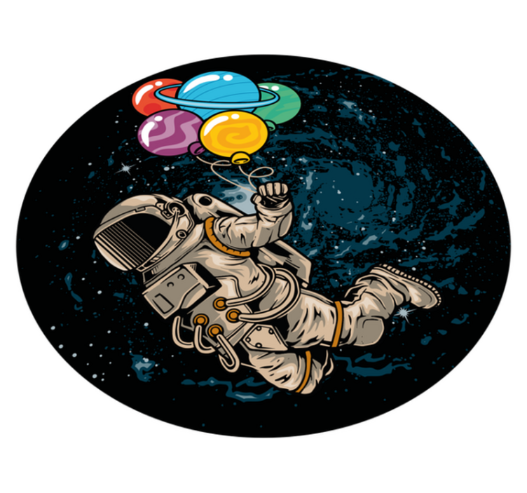 Drugi vinil podovi astronaut s balonima - TenStickers