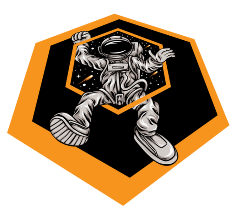 Vinil podovi zvijezde avantura kozmičkog astronauta - TenStickers