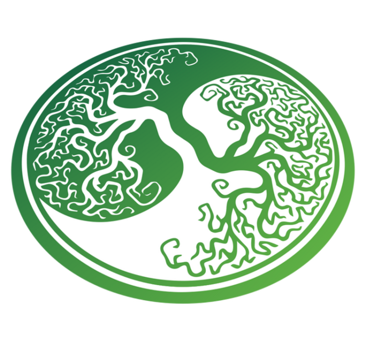 Vinil podovi priroda složeni dizajn stabla - TenStickers