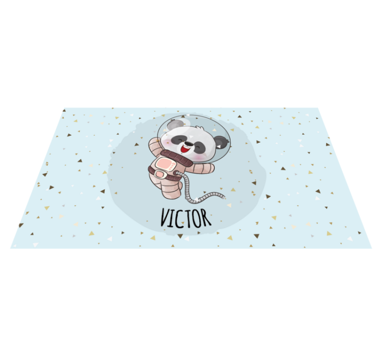 Vinil podovi s imenima slatka panda astronaut - TenStickers