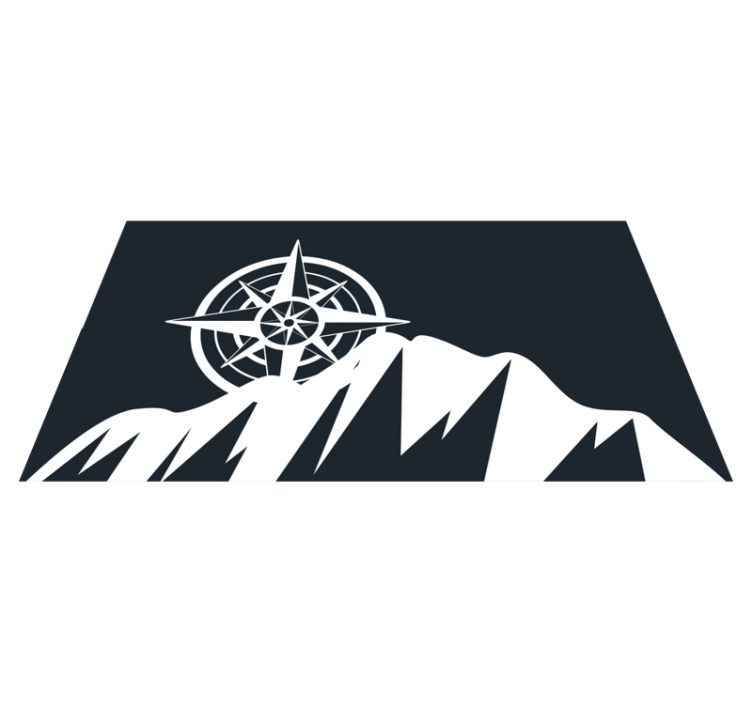Vinil podovi moderan umjetničko djelo planine kompas - TenStickers