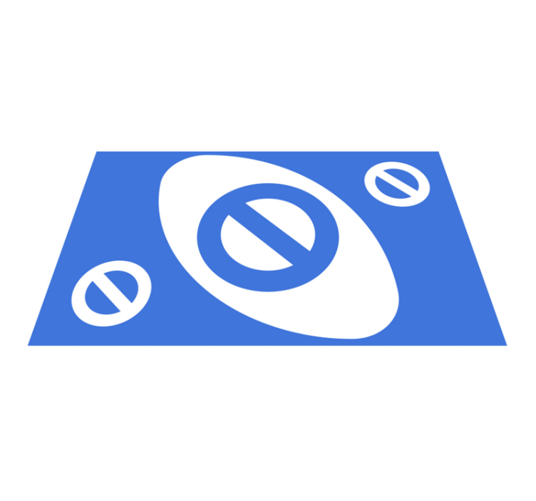 Drugi vinil podovi grafika plavog kruga - TenStickers