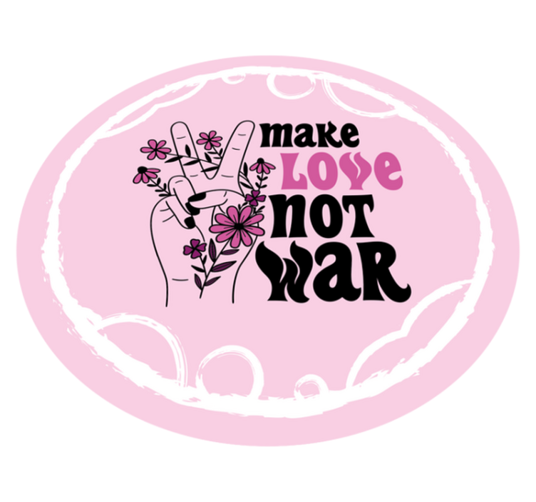 Vinilne prostirke s frazama mirna ljubavna poruka - TenStickers