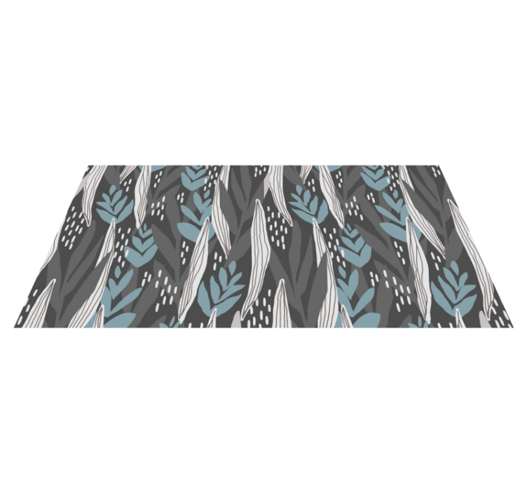 Vinil podovi priroda lisnati uzorci u aqua - TenStickers