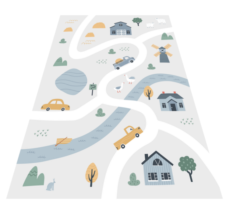 Vinil podovi ceste razigran dizajn kolnika - TenStickers