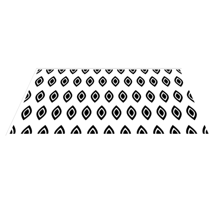 Geometrijski uzorak crno-bijeli oblici prostirke - TenStickers