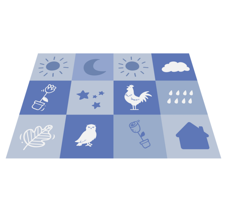 Vinil podovi djeca dječja šahovnica - TenStickers