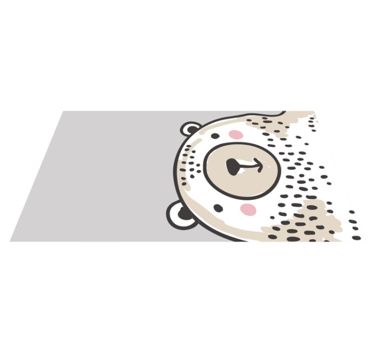 Vinil podovi rasadnici oblik lica medvjeda - TenStickers