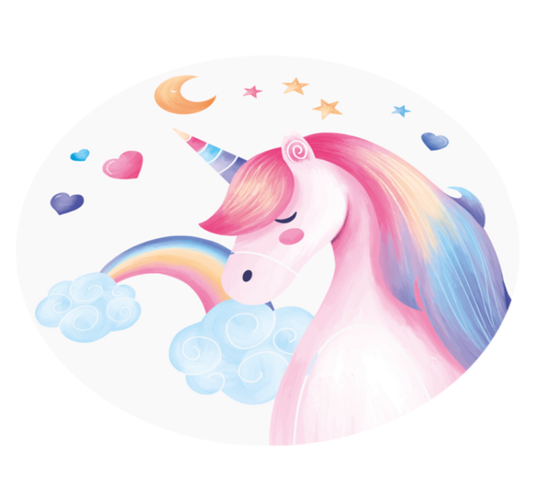 Rainbow unicorn animal pvc tepih - TenStickers