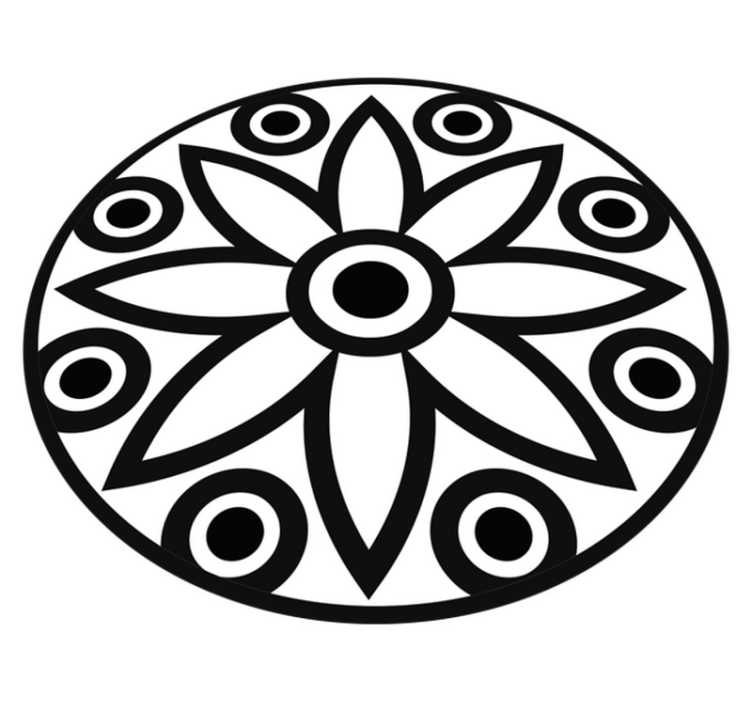 Vinil podovi geometrijski kružni dizajn mandale - TenStickers