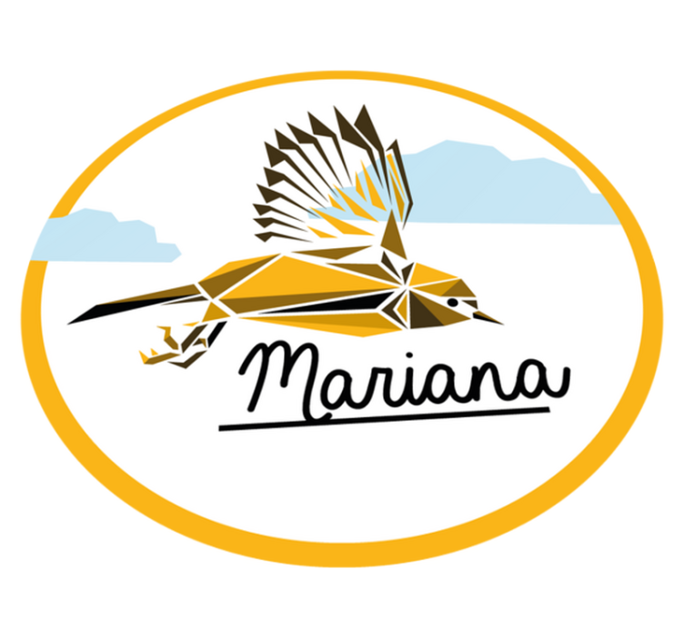 Vinil podovi s imenima personalizirana ptica - TenStickers