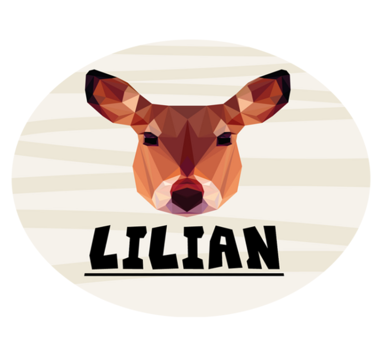 Vinil podovi s imenima prilagodljiv jelen - TenStickers