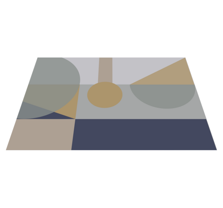 Smeđi geometrijski moderna umjetnost geometrijski tepisi - TenStickers