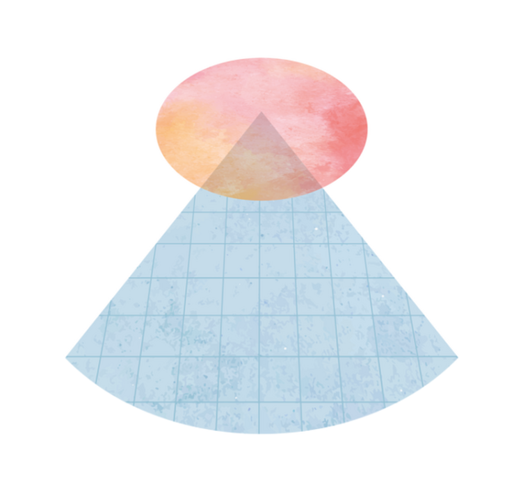 Vinil podovi minimalistički trokut geometrijskog gradijenta - TenStickers