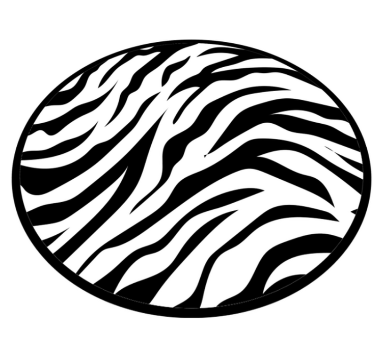 Vinil podovi otisak životinja zebra Stripe Circular Design - TenStickers