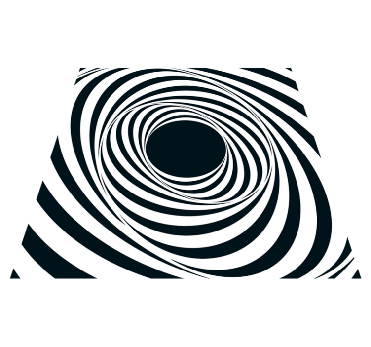 Vinil podovi geometrijski crno bijeli vrtložasti uzorak - TenStickers