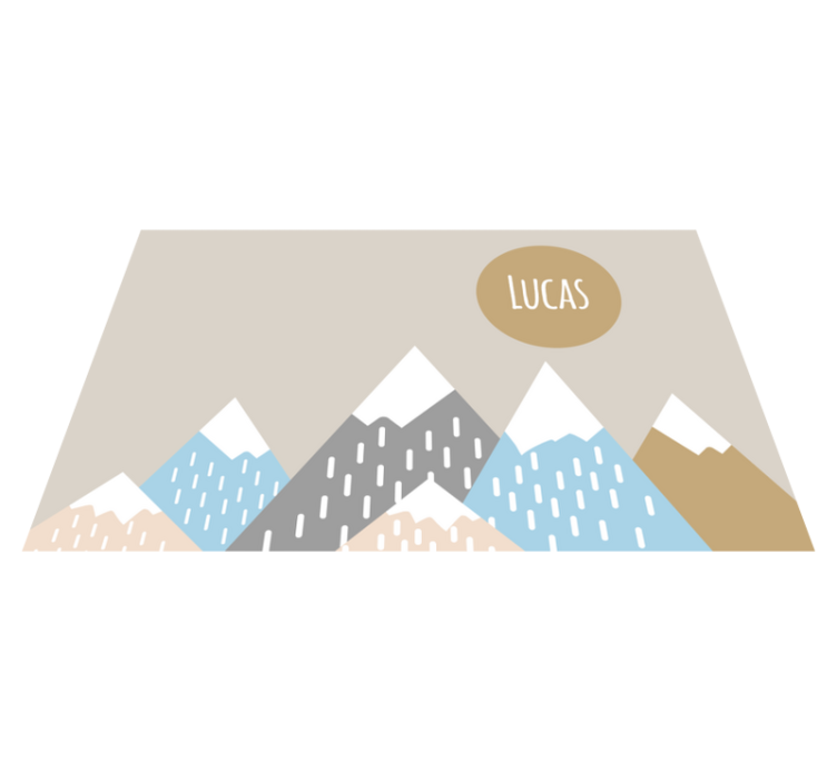 "boho" planine ilustracija dječji tepih - TenStickers