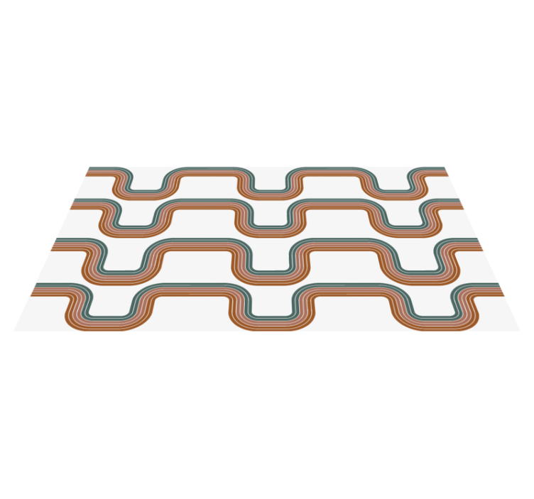 Apstraktni minimalni valovi starinski tepih - TenStickers