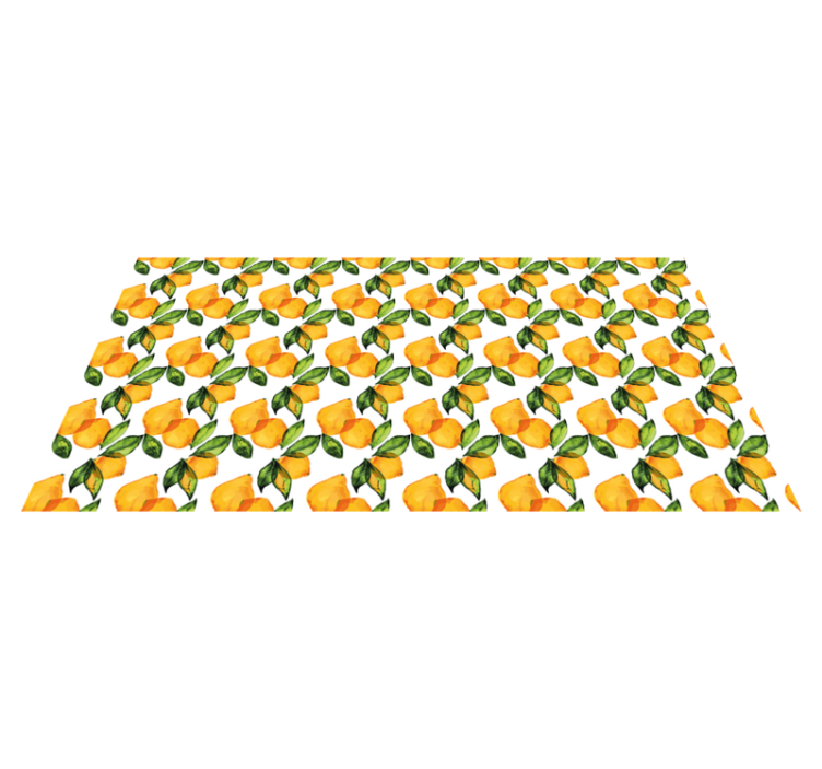 Cvjetni tepih u mediteranskom stilu boje limuna - TenStickers