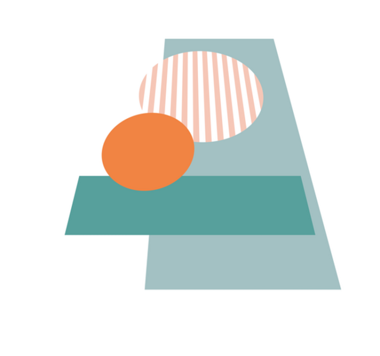 Vinil podovi moderan sunčani geometrijski krugovi - TenStickers