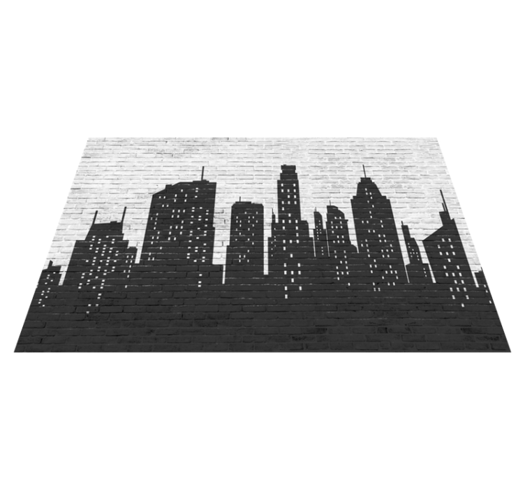 Brickwall skyline kameni pod - TenStickers