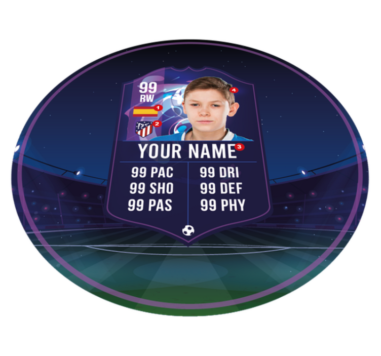 Vinil podovi tinejdžeri kartica nogometašaKartica igrača nogometa - TenStickers