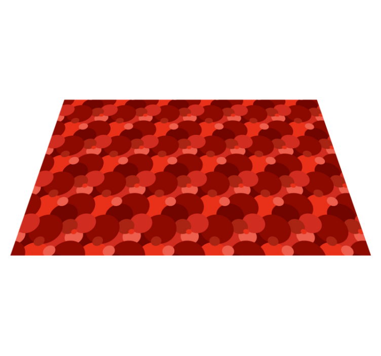 Vinil podovi crvena uzorak modernih krugova - TenStickers