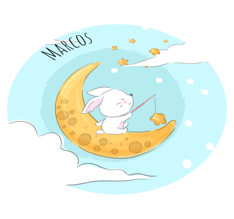 Vinil podovi s imenima ribolov na mjesečini - TenStickers