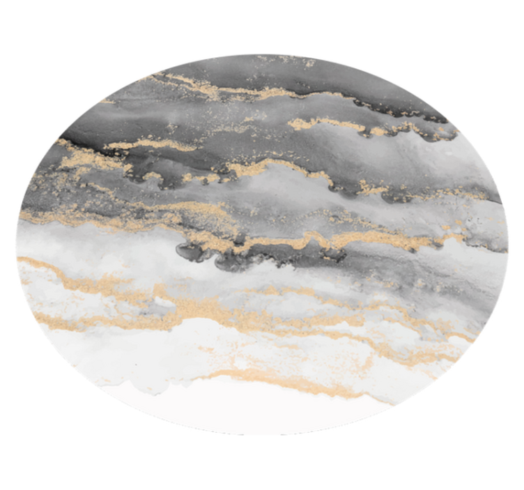 Mramorni vinilni tepih siva sa zlatnim detaljima - TenStickers
