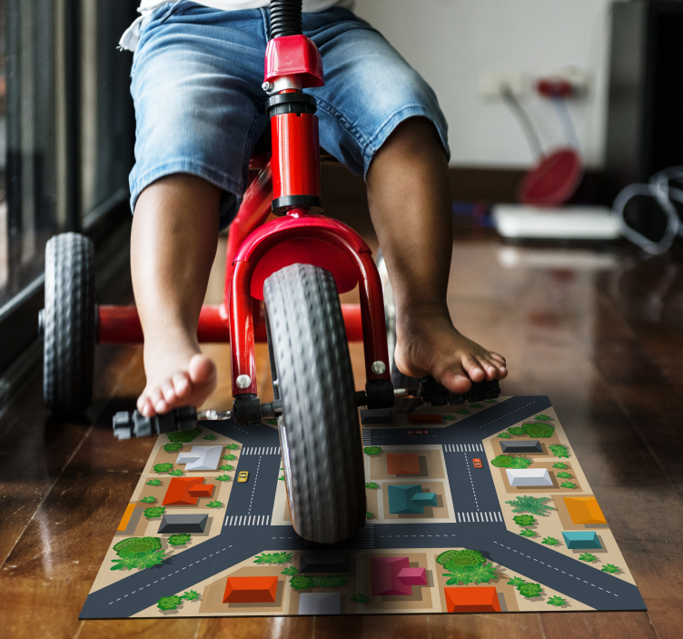 Vinil podovi ceste gradski ulični pejzaž - TenStickers