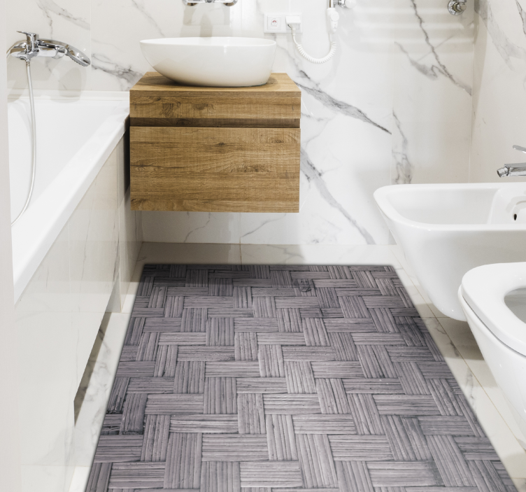 Vinil prostirka tamni bambus tekstura drveni pod - TenStickers