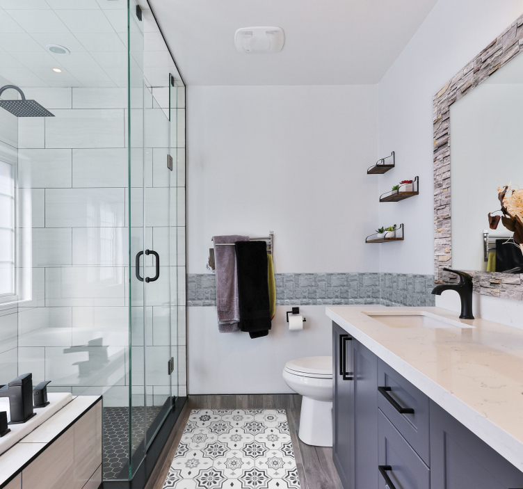 Sivi panton pločica vinil tepih - TenStickers