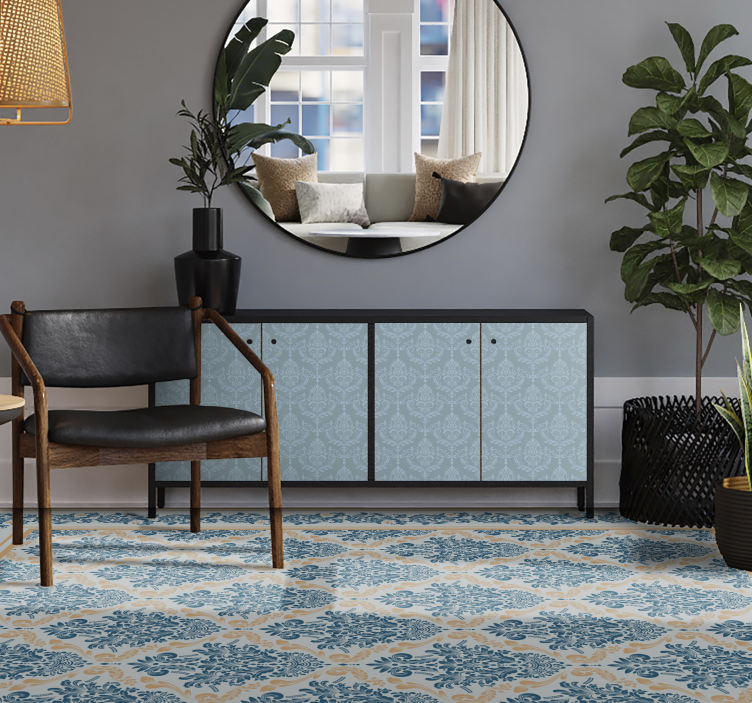 Vinil podovi ulazni hodnik elegantni cvjetni barok - TenStickers