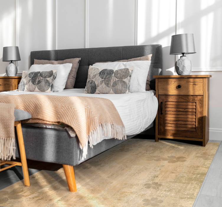 Vinil podovi dnevna soba suptilna cvjetna elegancija - TenStickers