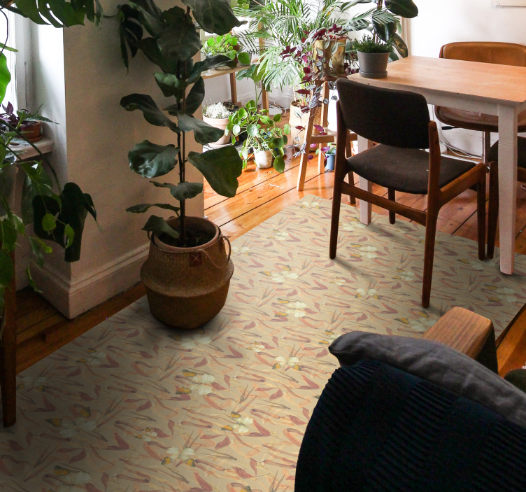 Vinil podovi dnevna soba ansambl s cvjetnim uzorkom - TenStickers