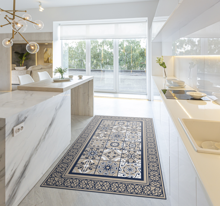 Vinil pločice smeđe vintage dizajna - TenStickers