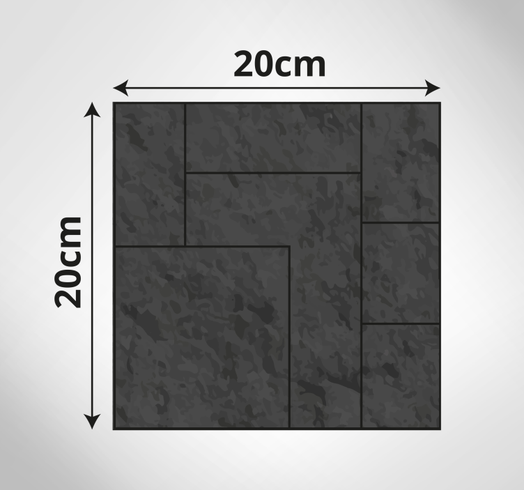 Vinil podovi efekt kamena teksturirana crna površina - TenStickers