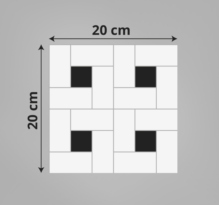 Vinil pločice karirani uzorak - TenStickers