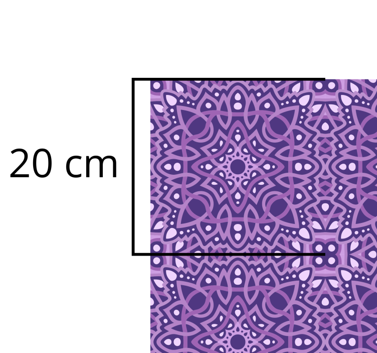 Mandala ljubičaste pločice mandala vinil prostirka - TenStickers