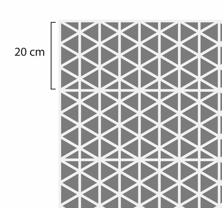 Sivi i bijeli trokut kuhinjske geometrijske prostirke - TenStickers