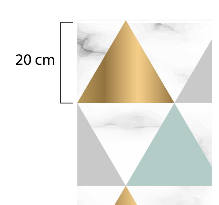 Vinil podovi geometrijski mozaik geometrijskog trokuta - TenStickers