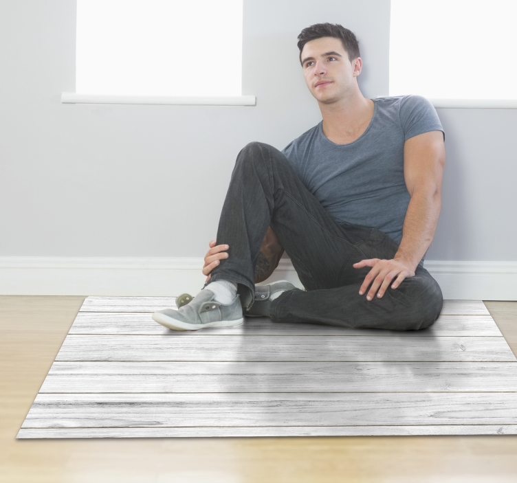 Vinil tepih u stilu bijelog drva - TenStickers