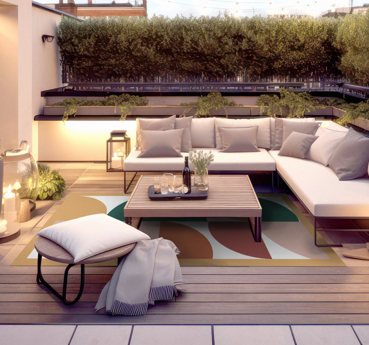 Vinil podovi moderan kutni apstraktni segmenti - TenStickers