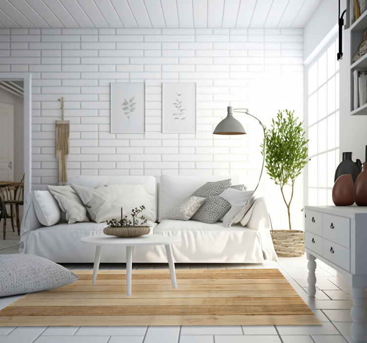 Drvene daske svijetle boje drveni efekt vinilni tepih - TenStickers