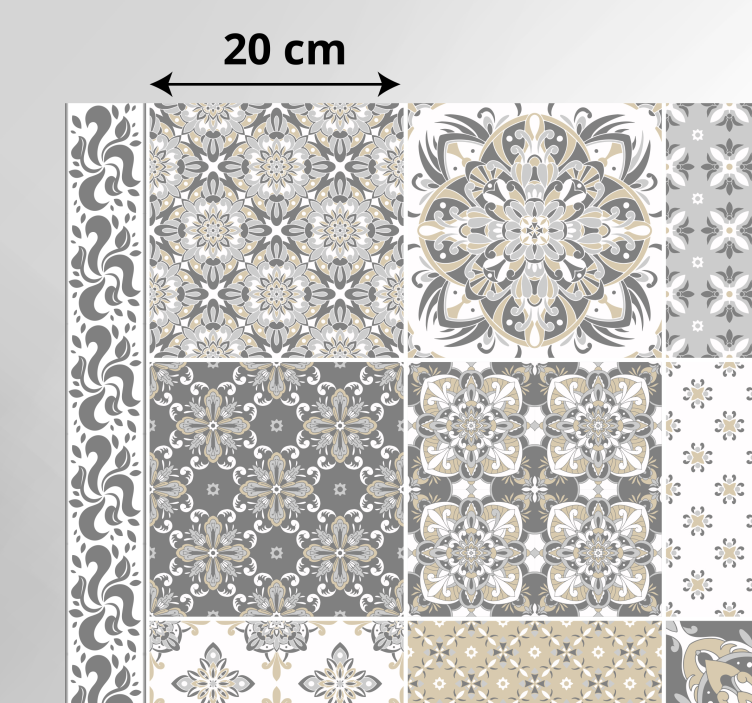 Vintage pločice uzorak pločica tepih - TenStickers