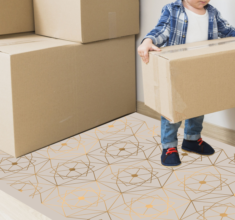 Vinil podovi geometrijski apstraktni uzorak linijaАпстрактни узор - TenStickers