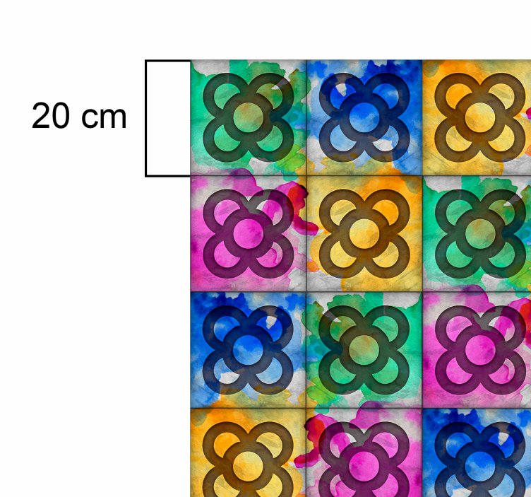 Vinil podovi berba Šarene pločice poda - TenStickers